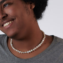 Load image into Gallery viewer, Freshwater Pearl Necklace, Nugget Pearls, Sterling Silver Bean Clasp
